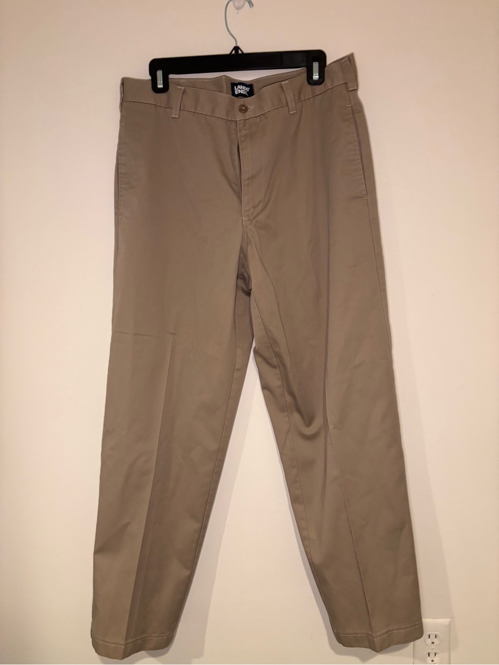 Lands End Men’s Classic Straight Fit Khaki Pants 33x29